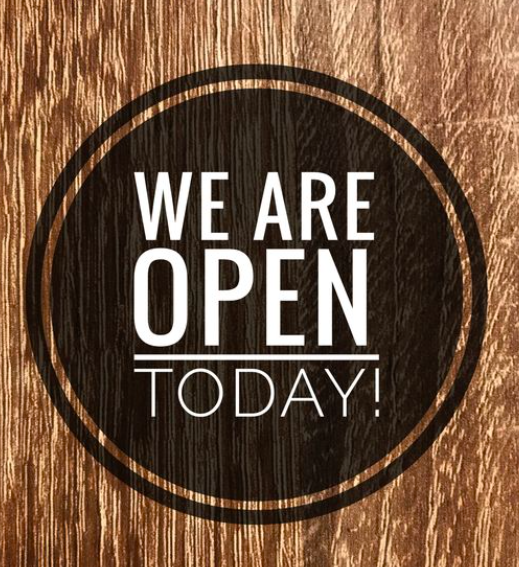 We are OPEN today