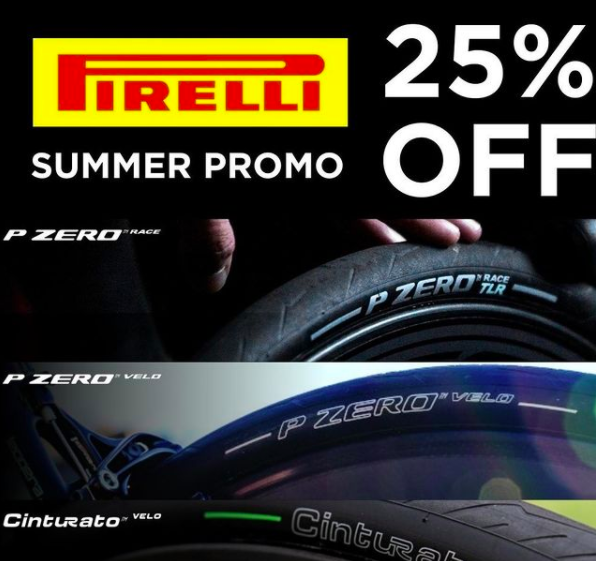 Summer of Cycling and return to racing, selected Pirelli Road Tyres are now 25% OFF!⁠