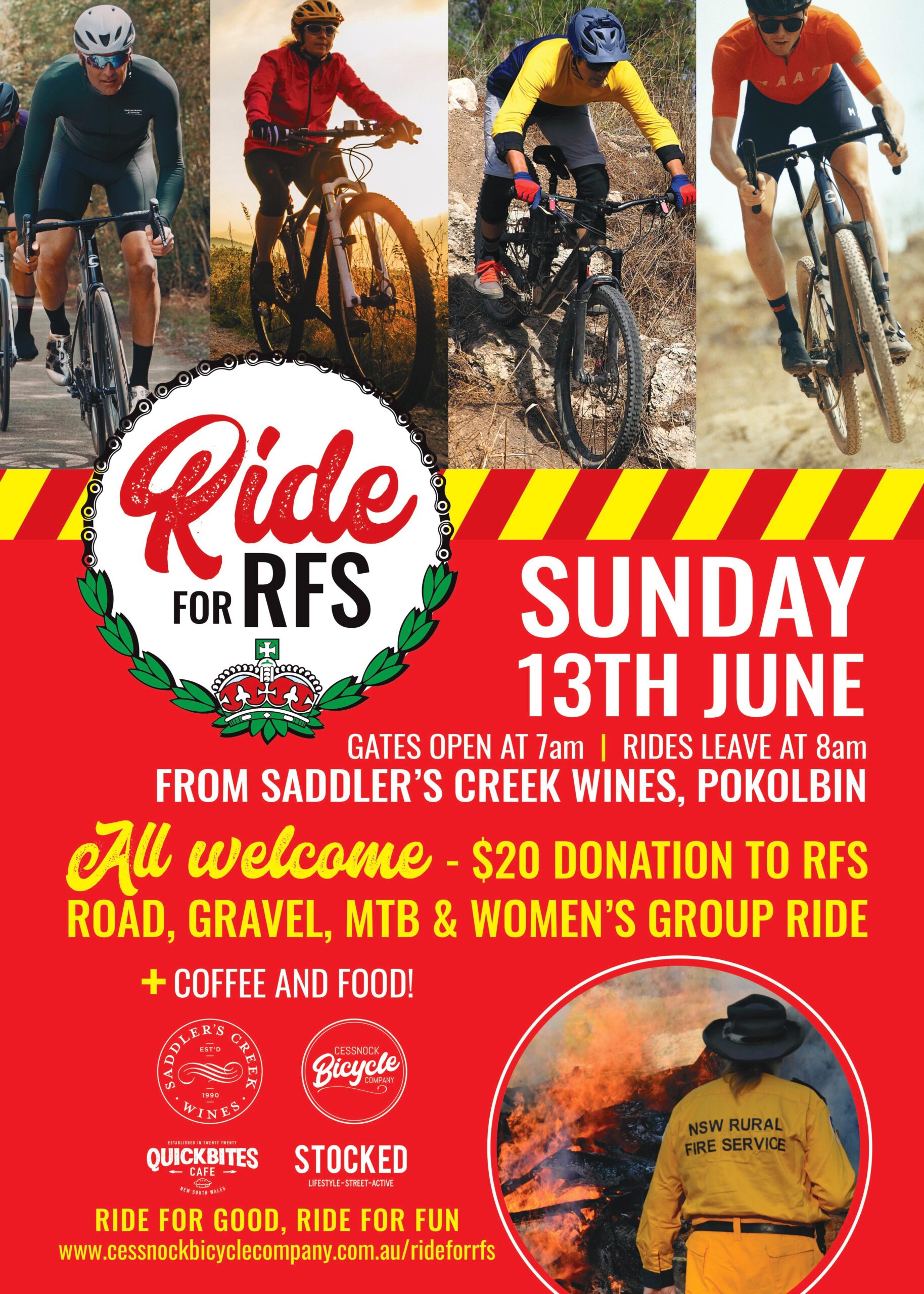 Cessnock Bicycle Company invites you to Ride for RFS