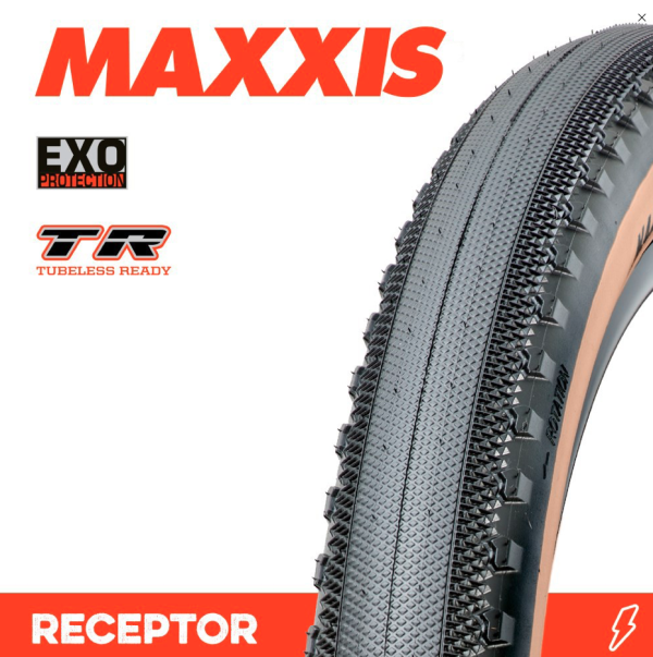 Maxxis Receptor 700 x 40 EXO TR 120tpi Tanwall