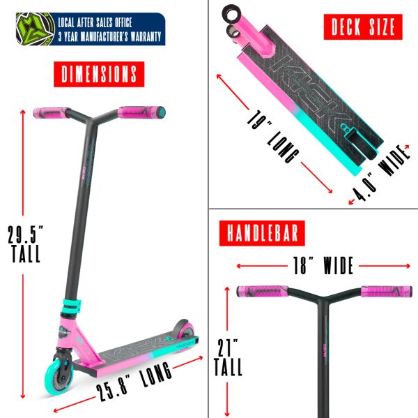 Madd Gear Kick Pro-X Scooter Pink / Teal - Image 2