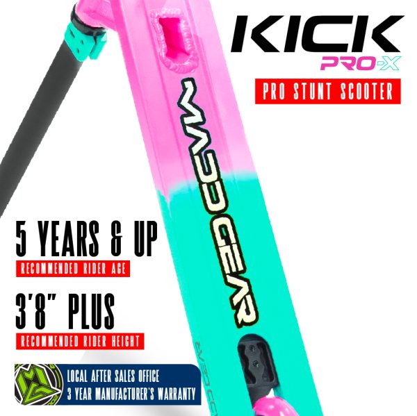 Madd Gear Kick Pro-X Scooter Pink / Teal - Image 3