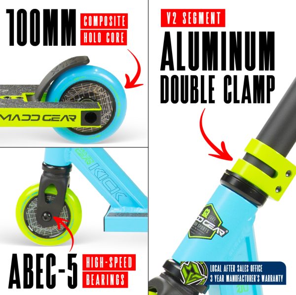Madd Gear Kick Pro-X Scooter Blue / Green - Image 3