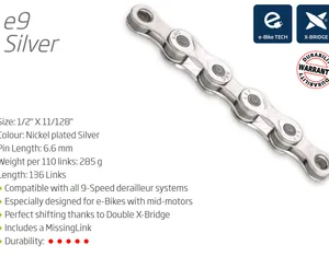 KMC Chain 9sp E9 136 link