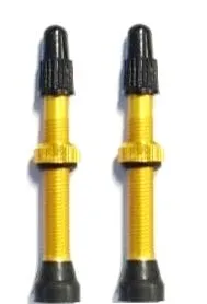 Tubeless Valve Alloy 45mm with o-ring YELLOW