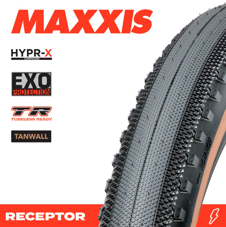 Maxxis Receptor 700 x 40 HYPR-X EXO TR 120tpi Tanwall